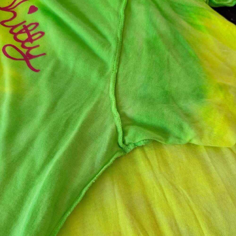 UNIF Hello Sh!tty Hangover Neon Tie-Dye Graphic T-Shirt RARE - Size Small - Picture 6 of 7
